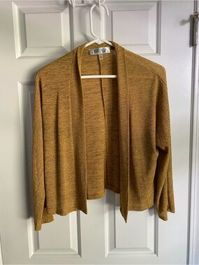 Kasper Gold Cardigan Sweater PL